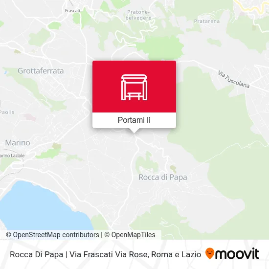Mappa Rocca Di Papa | Via Frascati Via Rose