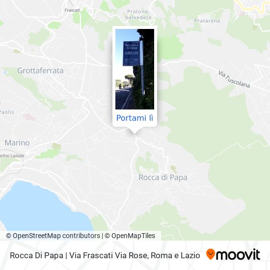 Mappa Rocca Di Papa | Via Frascati Via Rose