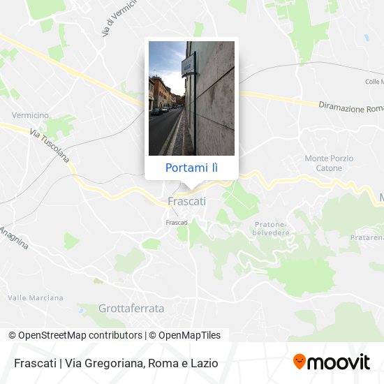 Mappa Frascati | Via Gregoriana