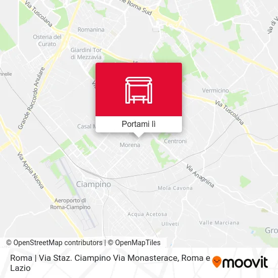 Mappa Roma | Via Staz. Ciampino Via Monasterace