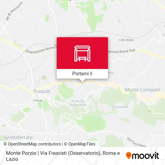 Mappa Monte Porzio | Via Frascati (Osservatorio)