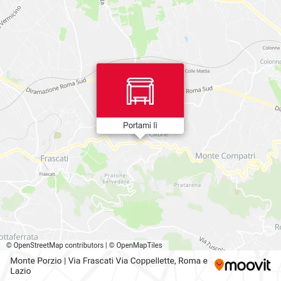 Mappa Monte Porzio | Via Frascati Via Coppellette