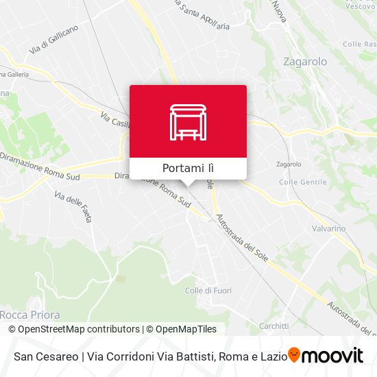 Mappa San Cesareo | Via Corridoni Via Battisti