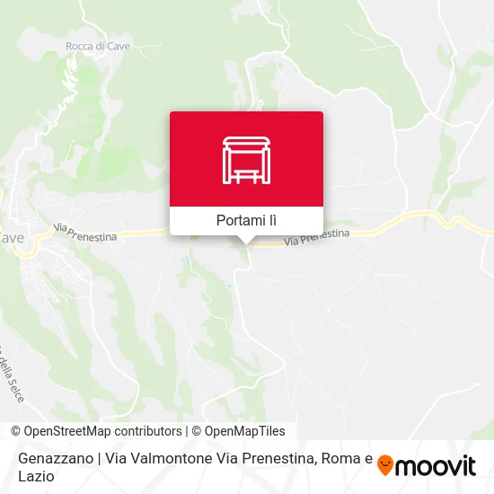 Mappa Genazzano | Via Valmontone Via Prenestina