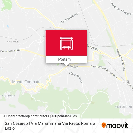 Mappa San Cesareo | Via Maremmana Via Faeta