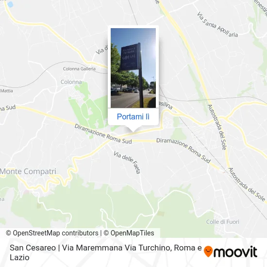 Mappa San Cesareo | Via Maremmana Via Turchino