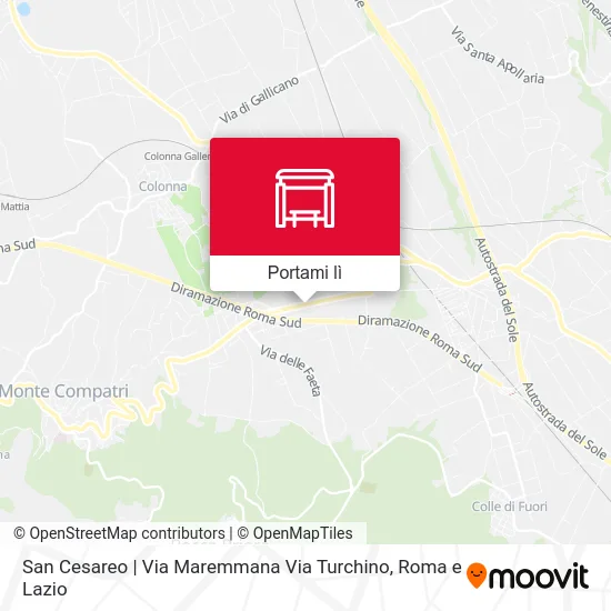 Mappa San Cesareo | Via Maremmana Via Turchino