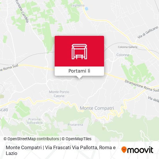 Mappa Monte Compatri | Via Frascati Via Pallotta