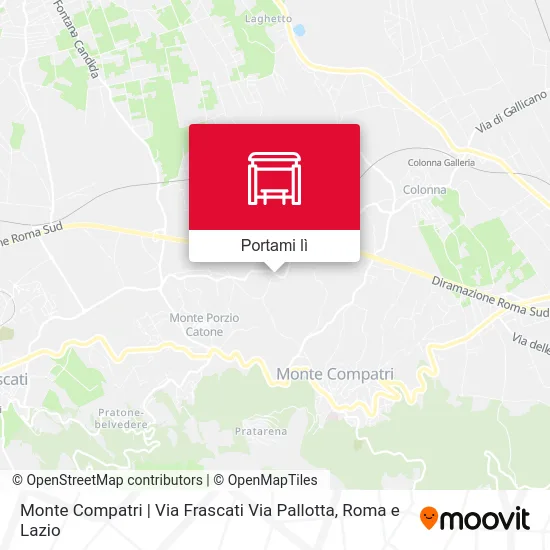 Mappa Monte Compatri | Via Frascati Via Pallotta