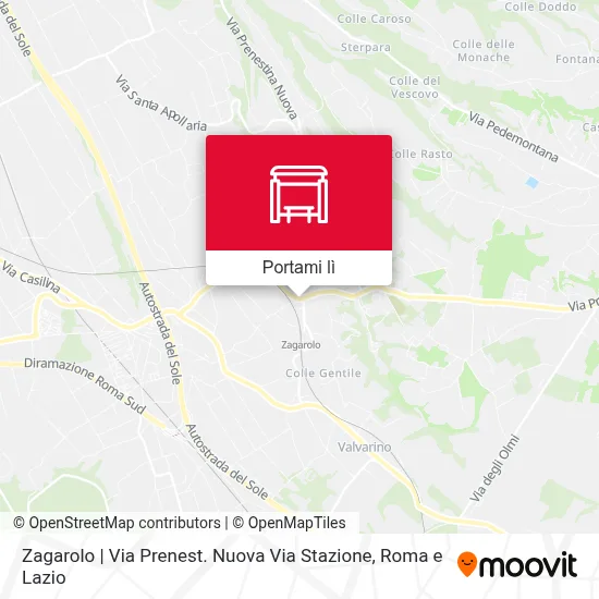 Mappa Zagarolo | Via Prenest. Nuova Via Stazione