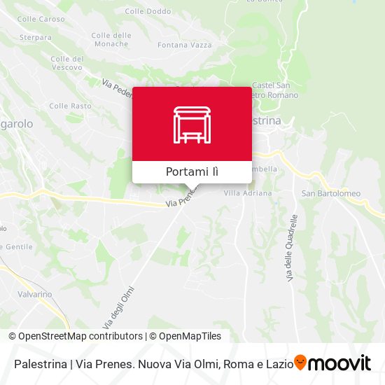 Mappa Palestrina | Via Prenes. Nuova Via Olmi