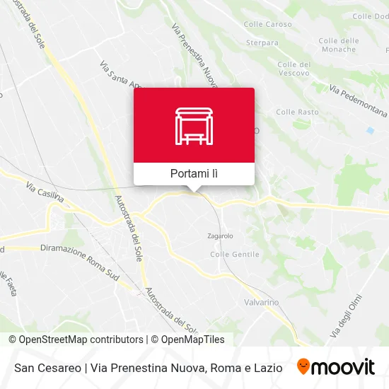 Mappa San Cesareo | Via Prenestina Nuova