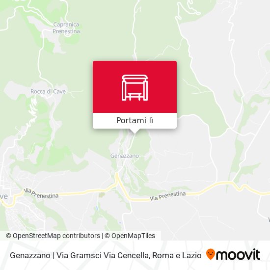 Mappa Genazzano | Via Gramsci Via Cencella