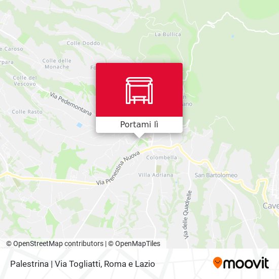 Mappa Palestrina | Via Togliatti
