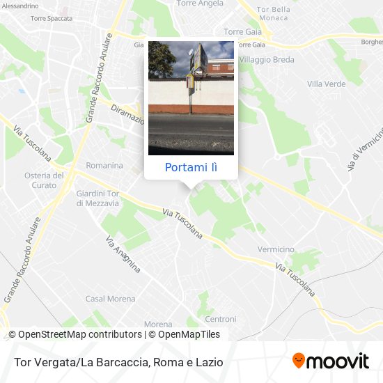 Mappa Tor Vergata/La Barcaccia