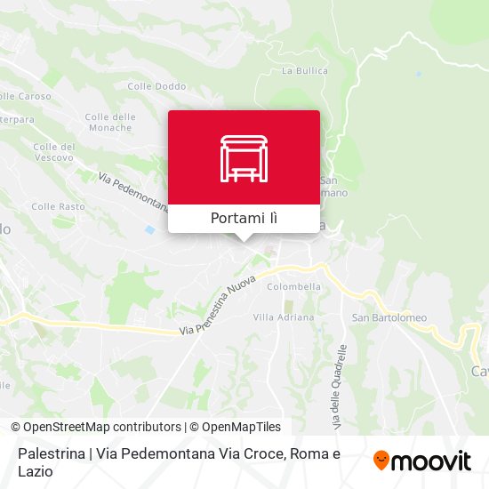 Mappa Palestrina | Via Pedemontana Via Croce