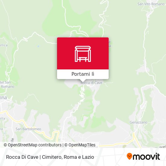 Mappa Rocca Di Cave | Cimitero