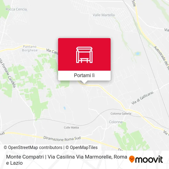 Mappa Monte Compatri | Via Casilina Via Marmorelle