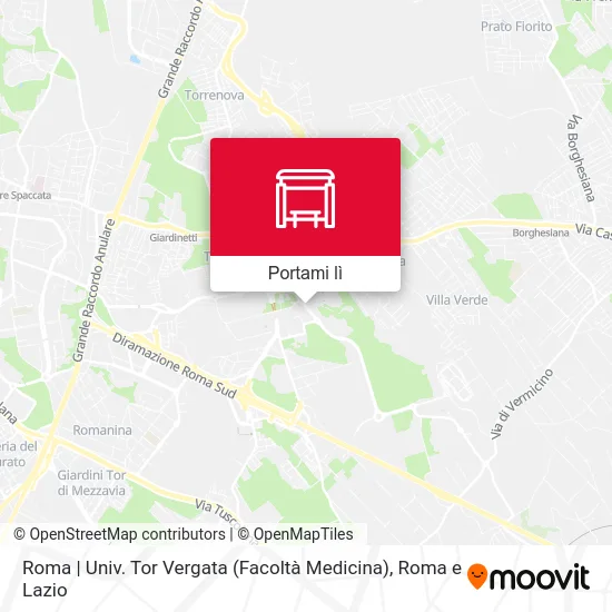 Mappa Roma | Univ. Tor Vergata (Facoltà Medicina)
