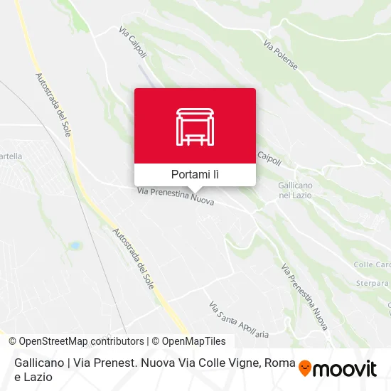 Mappa Gallicano | Via Prenest. Nuova Via Colle Vigne