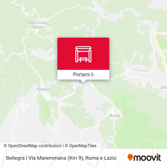 Mappa Bellegra | Via Maremmana (Km 9)