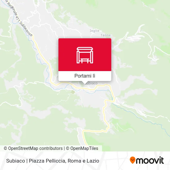 Mappa Subiaco | Piazza Pelliccia