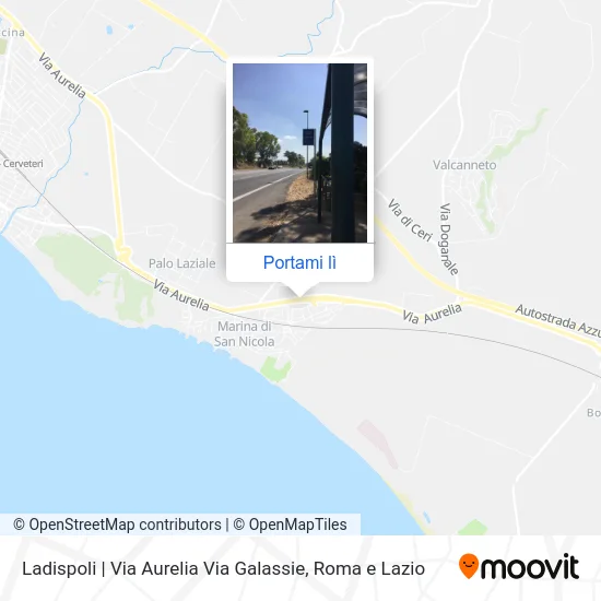 Mappa Ladispoli | Via Aurelia Via Galassie