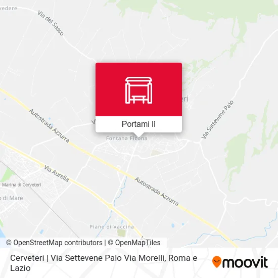 Mappa Cerveteri | Via Settevene Palo Via Morelli
