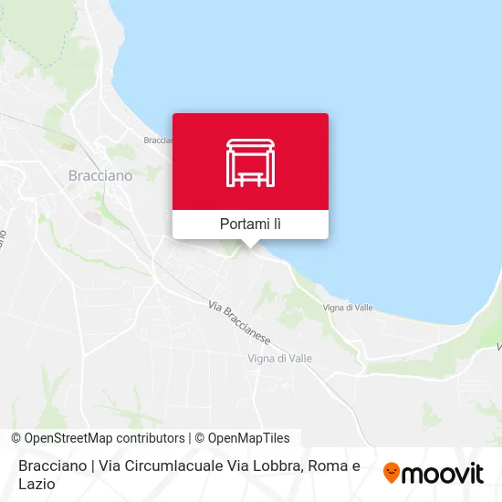 Mappa Bracciano | Via Circumlacuale Via Lobbra