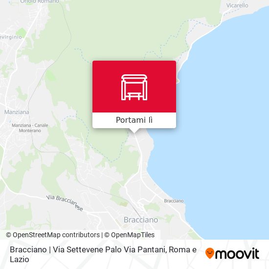 Mappa Bracciano | Via Settevene Palo Via Pantani