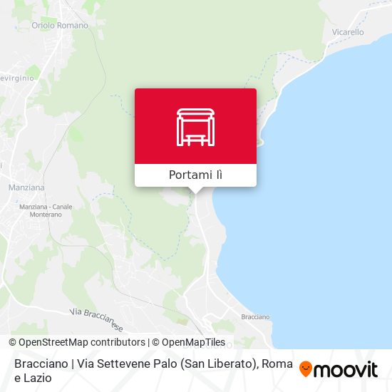 Mappa Bracciano | Via Settevene Palo (San Liberato)