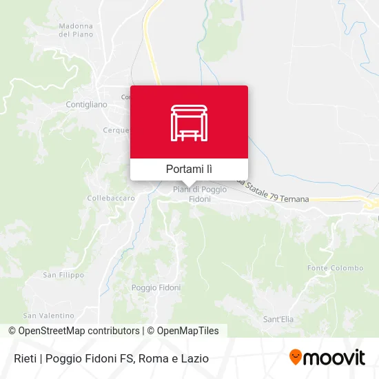 Mappa Rieti | Poggio Fidoni FS