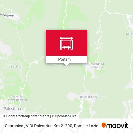 Mappa Capranica , V Di Palestrina Km 2 .200