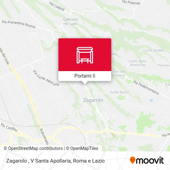 Mappa Zagarolo , V Santa Apollaria