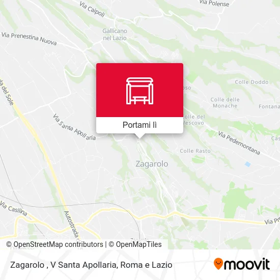 Mappa Zagarolo , V Santa Apollaria