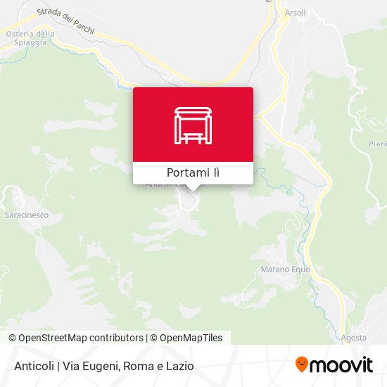 Mappa Anticoli | Via Eugeni