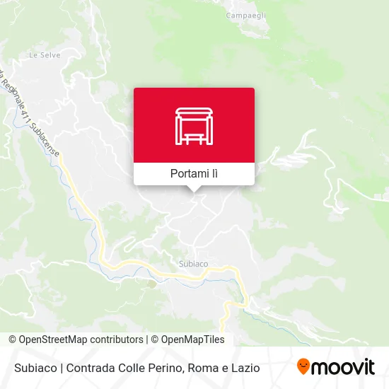 Mappa Subiaco | Contrada Colle Perino