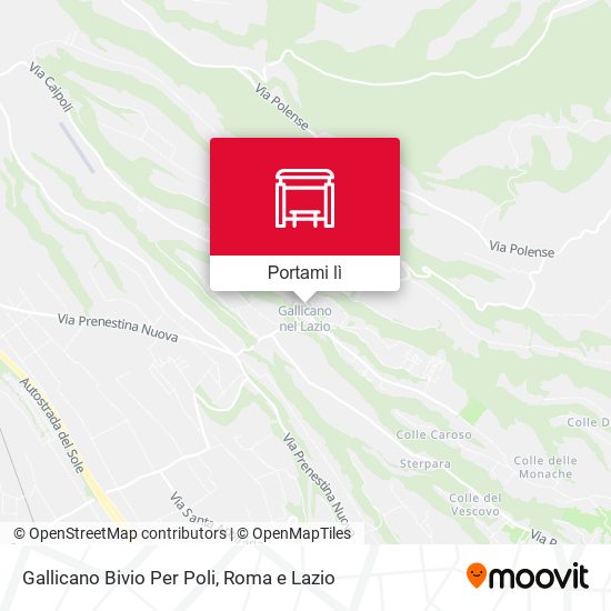Mappa Gallicano Bivio Per Poli