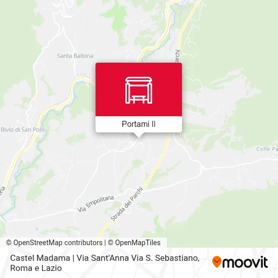 Mappa Castel Madama | Via Sant'Anna Via S. Sebastiano