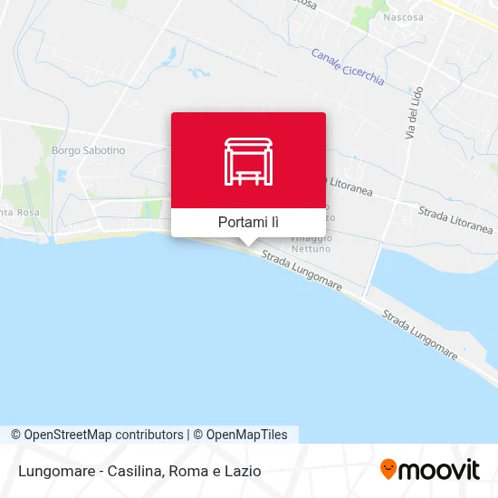 Mappa Lungomare - Casilina