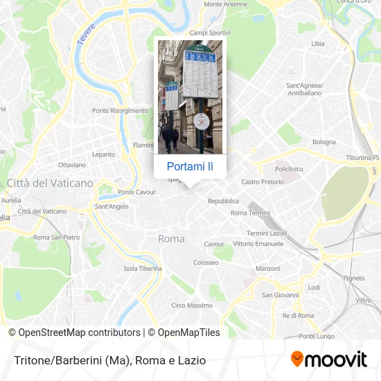Mappa Tritone/Barberini (Ma)