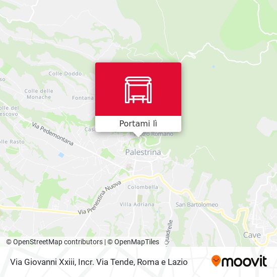 Mappa Via Giovanni Xxiii, Incr. Via Tende