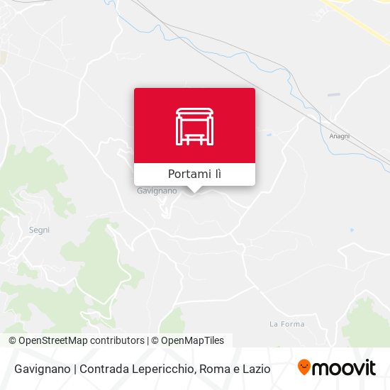 Mappa Gavignano | Contrada Lepericchio