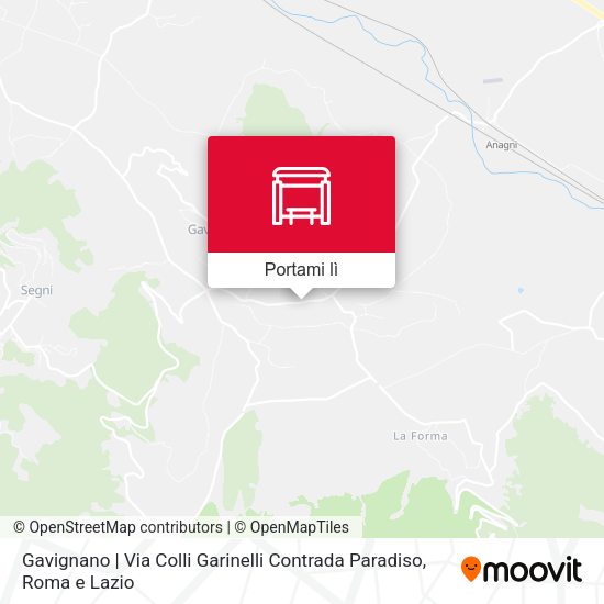 Mappa Gavignano | Via Colli Garinelli Contrada Paradiso # F00019