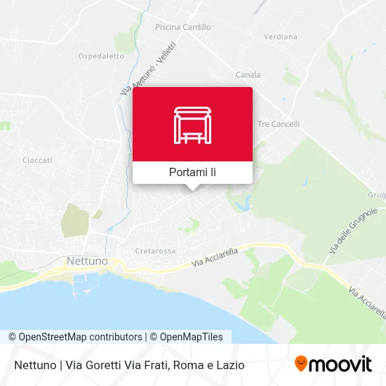 Mappa Nettuno | Via Goretti Via Frati