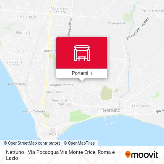Mappa Nettuno | Via Pocacqua Via Monte Erice
