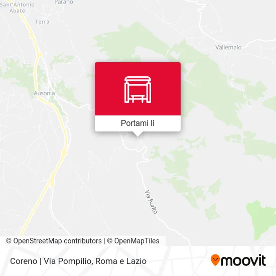 Mappa Coreno | Via Pompilio