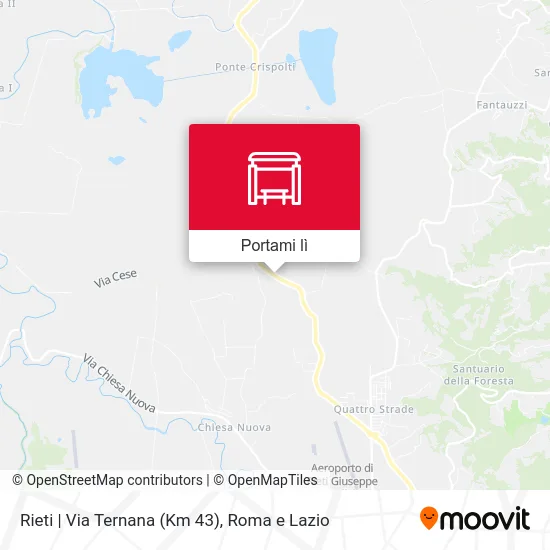 Mappa Rieti | Via Ternana (Km 43)