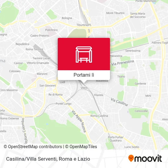 Mappa Casilina/Villa Serventi