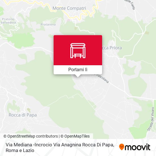Mappa Via Mediana  -Incrocio Via Anagnina Rocca Di Papa